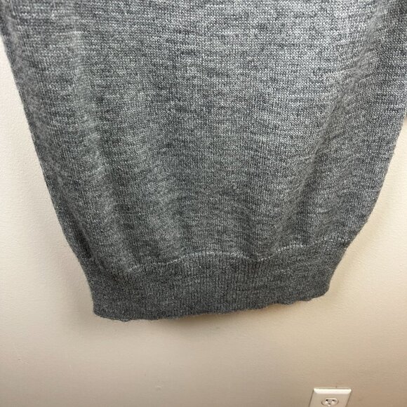 Vanessa Bruno Athe Fringe Sweater Dress Size Small Gray Alpaca Wool Fair Isle - Picture 5 of 7